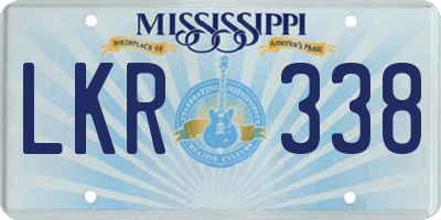 MS license plate LKR338