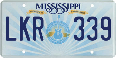 MS license plate LKR339