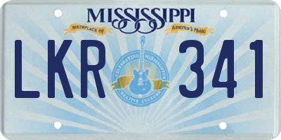 MS license plate LKR341