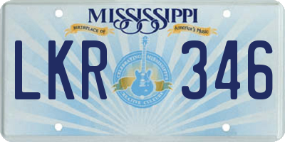 MS license plate LKR346