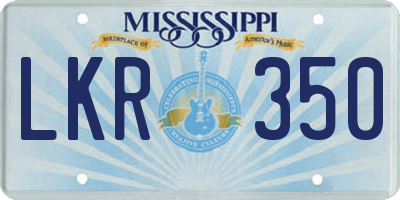 MS license plate LKR350