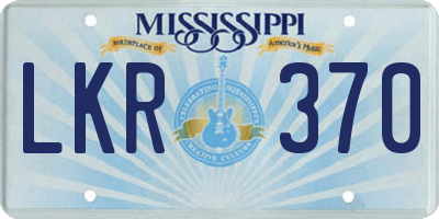MS license plate LKR370