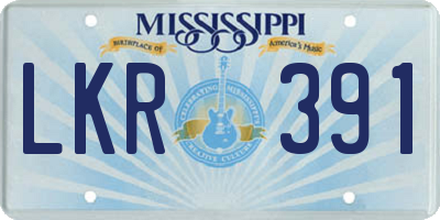 MS license plate LKR391