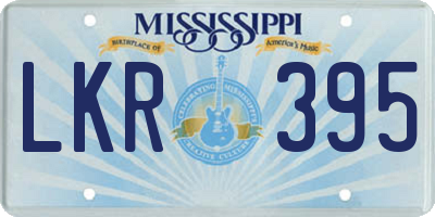 MS license plate LKR395