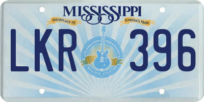 MS license plate LKR396