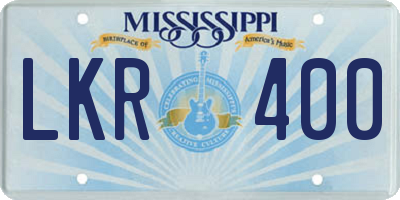 MS license plate LKR400
