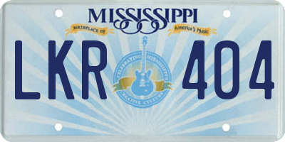 MS license plate LKR404