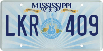 MS license plate LKR409