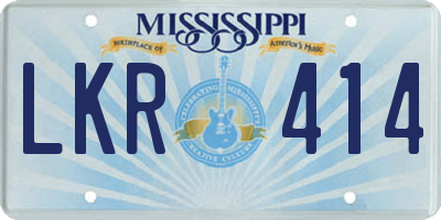 MS license plate LKR414