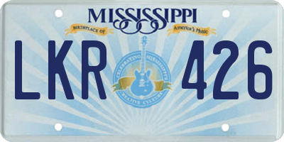MS license plate LKR426
