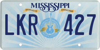 MS license plate LKR427