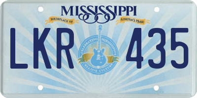 MS license plate LKR435
