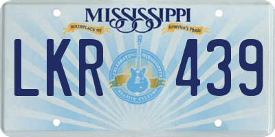MS license plate LKR439