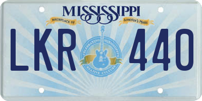MS license plate LKR440