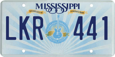 MS license plate LKR441
