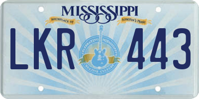 MS license plate LKR443