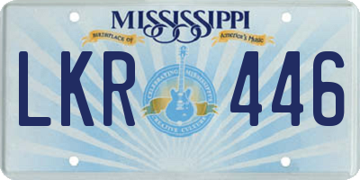 MS license plate LKR446