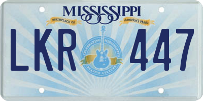 MS license plate LKR447