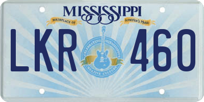 MS license plate LKR460