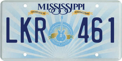 MS license plate LKR461