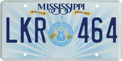 MS license plate LKR464