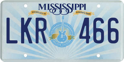 MS license plate LKR466