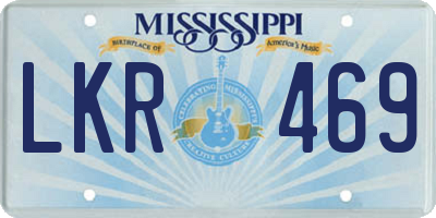 MS license plate LKR469