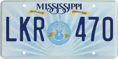 MS license plate LKR470