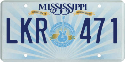 MS license plate LKR471