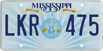 MS license plate LKR475