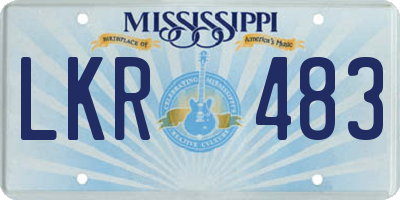 MS license plate LKR483