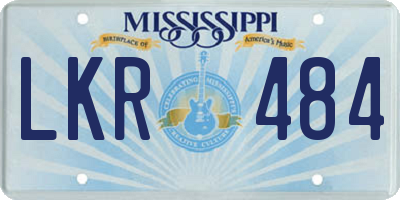MS license plate LKR484