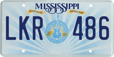 MS license plate LKR486
