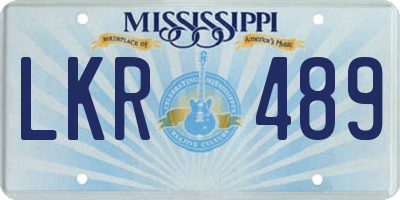 MS license plate LKR489