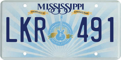 MS license plate LKR491