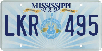 MS license plate LKR495