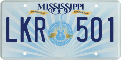 MS license plate LKR501