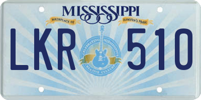 MS license plate LKR510