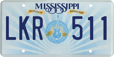 MS license plate LKR511