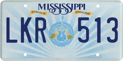 MS license plate LKR513