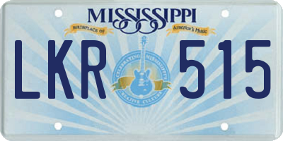 MS license plate LKR515