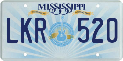 MS license plate LKR520