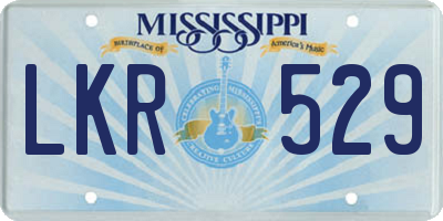 MS license plate LKR529