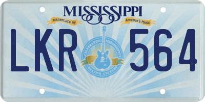 MS license plate LKR564