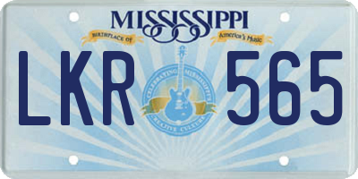 MS license plate LKR565