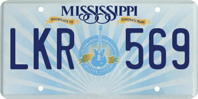 MS license plate LKR569
