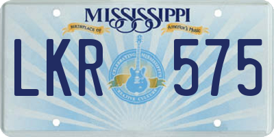 MS license plate LKR575