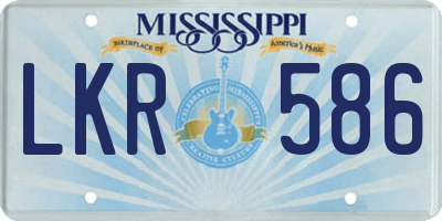 MS license plate LKR586
