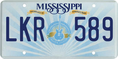 MS license plate LKR589