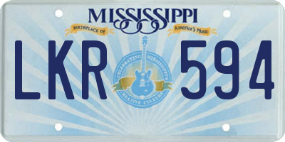 MS license plate LKR594